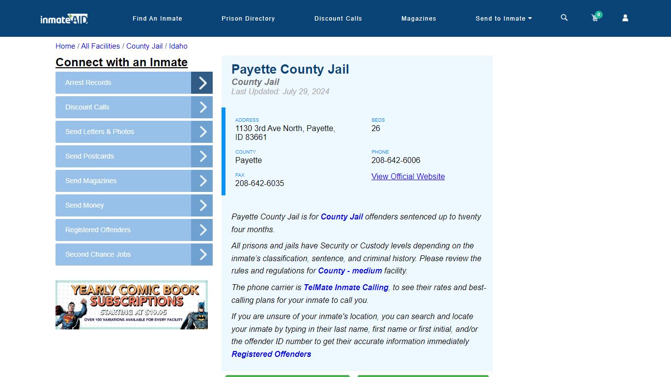 Payette County Jail - Inmate Locator