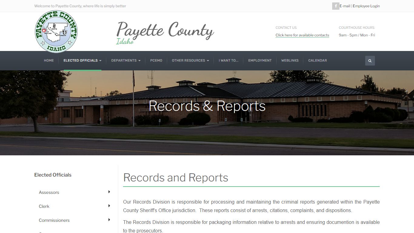 Records and Reports - Payette County, Idaho